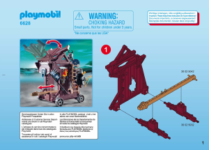 Instrukcja Playmobil set 6628 Knights Wieża oblężnicza rycerzy herb Orzeł