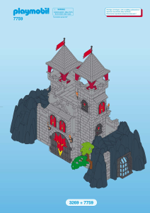 Mode d’emploi Playmobil set 7759 Knights Extension murale pour château rocheux