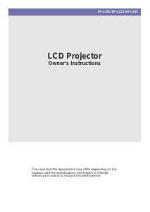 Manual Samsung SP-L201 Projector