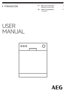 Manual AEG FFB53927ZM Máquina de lavar louça