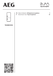 Mode d’emploi AEG TSC8M181DS Réfrigérateur combiné