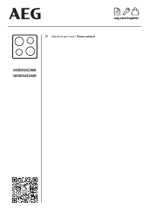 Manuale AEG HKB95453NB Piano cottura