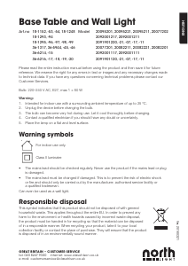 Manual North Light 18-1293 Lamp