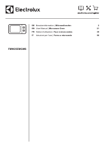 Manual Electrolux FMW25EMGMS Microwave