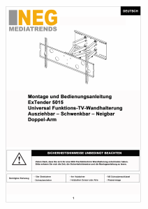 Bedienungsanleitung NEG ExTender 5015 Wandhalterung