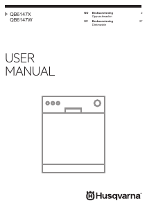 Bruksanvisning Husqvarna QB6147X Oppvaskmaskin