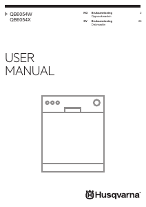 Bruksanvisning Husqvarna QB6054X Oppvaskmaskin