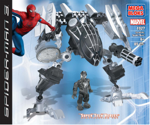 Manual Mega Bloks set 1927 Spider-Man 3 Super Techbot Black