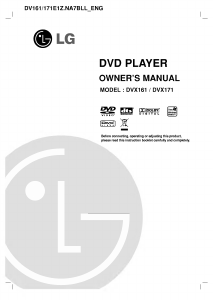 Manual LG DVX161 DVD Player