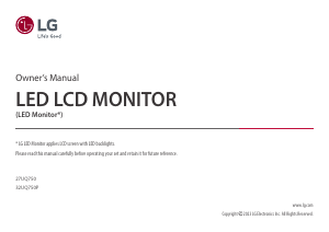 Handleiding LG 32UQ750P-W LED monitor