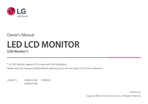 Посібник LG 24MR400-B Світлодіодний монітор