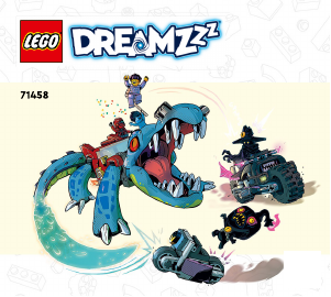 Vadovas Lego set 71458 DREAMZzz Krokodilo automobilis