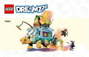 Vadovas Lego set 71456 DREAMZzz Ponios Castillo vėžlių furgonas
