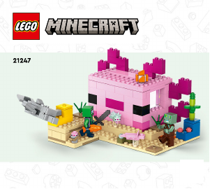 Handleiding Lego set 21247 Minecraft Het axolotlhuis