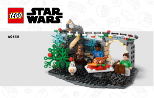 Manual de uso Lego set 40658 Star Wars Diorama Festivo: Halcón Milenario