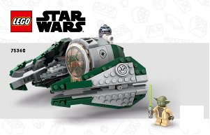 Kullanım kılavuzu Lego set 75360 Star Wars Yoda’nın Jedi Starfighter’ı