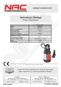 Instrukcja NAC ZXW400-A Pompa ogrodowa