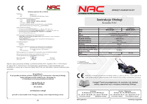 Instrukcja NAC W510HY Kosiarka