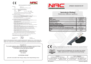 Instrukcja NAC YT6201-12 Dmuchawa do liści