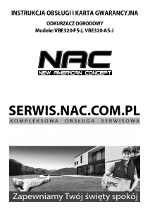 Instrukcja NAC VBE320-AS-J Dmuchawa do liści