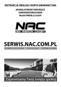 Instrukcja NAC VBB-BL-LI-2X20V Dmuchawa do liści