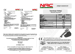 Instrukcja NAC VBE300-AS-H Dmuchawa do liści