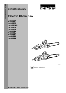 Manual Makita UC3550AP Chainsaw