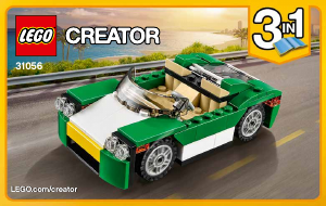 Mode d’emploi Lego set 31056 Creator La Décapotable Verte