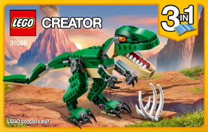 Návod Lego set 31058 Creator Úžasný dinosaurus