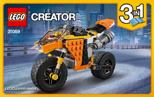 Manual Lego set 31059 Creator Motocicleta de oras