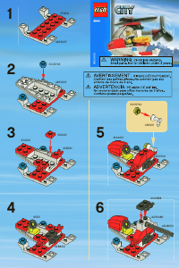 Bedienungsanleitung Lego set 4900 City Feuerwehr Hubschrauber