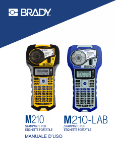 Manuale Brady M210-LAB Stampante per etichette