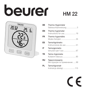 Manual de uso Beurer HM 22 Estación meteorológica