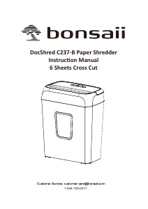 Handleiding Bonsaii C237-B DocShred Papiervernietiger