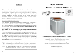 Mode d’emploi Kitchen Chef YTE-005A Machine à glaçons