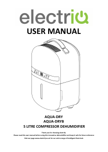 Handleiding ElectriQ Aqua-DryB Luchtontvochtiger