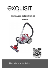 Vadovas Exquisit BP 6401 SI Dulkių siurblys