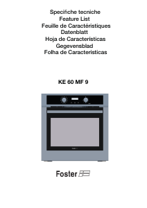 Manual Foster KE 60 MF 9 Oven
