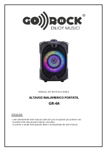 Manual de uso Go Rock GR-64 Altavoz