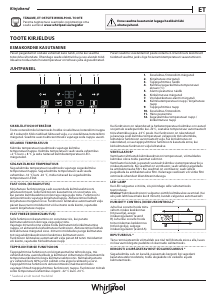 Rokasgrāmata Whirlpool W9C 841C OX Ledusskapis ar saldētavu