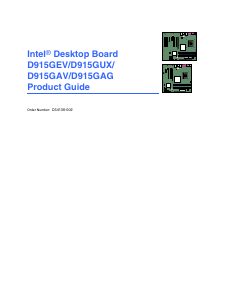 Manual Intel D915GEV Motherboard