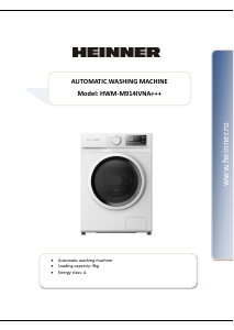 Manual Heinner HWM-M914IVNA+++ Mașină de spălat