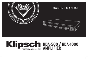 Manual Klipsch KDA-1000 Amplificador