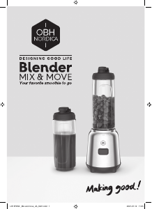 Manual OBH Nordica LH15FDS0 Mix & Move Blender