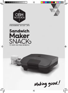Handleiding OBH Nordica 6888 Snack Contactgrill
