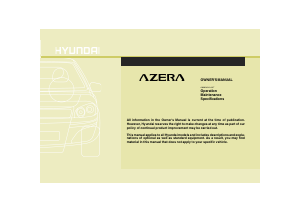 Bruksanvisning Hyundai Azera (2009)