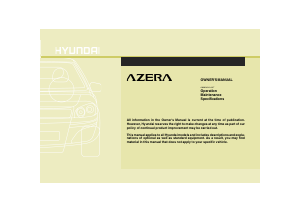 Bruksanvisning Hyundai Azera (2010)