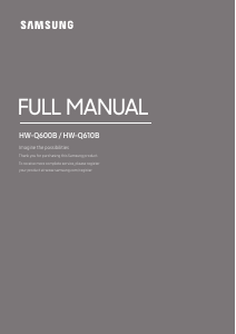Manual Samsung HW-Q600B Sistemul home cinema