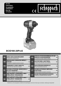 Manuale Scheppach BCID180-20ProS Avvitatore