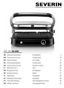 Brugsanvisning Severin KG 2395 Kontaktgrill